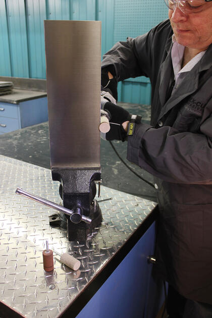 removing sharp edge on sheet metal