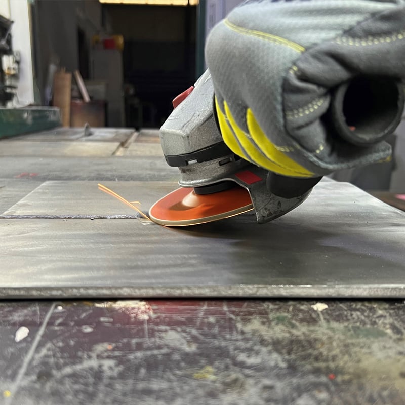 max flex grinding and blending stainless steel weld