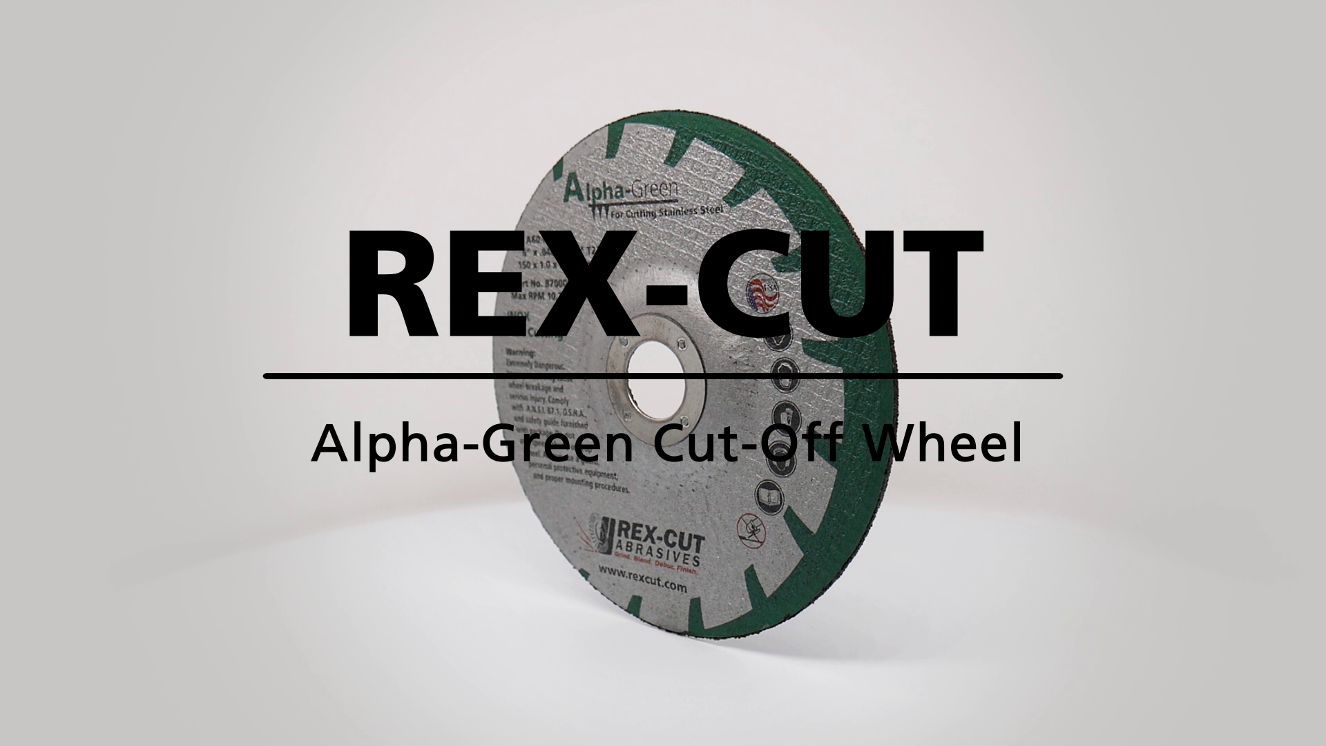 AlphaGreen CutOff Wheel Cuts Stainless Steel Fast
